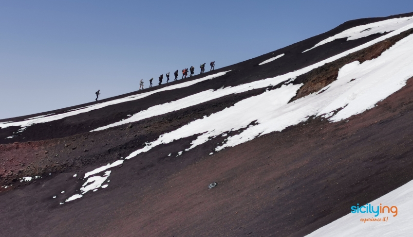 Trekking invernale sull'Etna